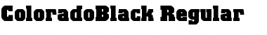 Download ColoradoBlack Regular Font Title Preview