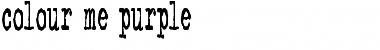 Download colour me purple Regular Font Title Preview