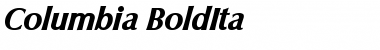 Download Columbia-BoldIta Regular Font Title Preview