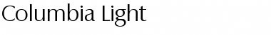 Download Columbia-Light Regular Font Title Preview