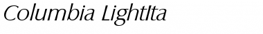 Download Columbia-LightIta Regular Font Title Preview