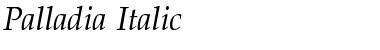 Download Palladia Italic Font Title Preview