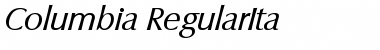 Download Columbia-RegularIta Regular Font Title Preview