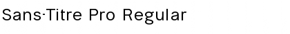 Download Sans-Titre Pro Regular Font Title Preview