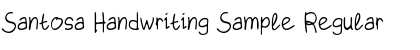 Download Santosa Handwriting Sample Regular Font Title Preview