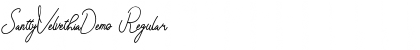 Download SanttyVelvethiaDemo Regular Font Title Preview