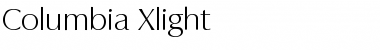 Download Columbia-Xlight Regular Font Title Preview