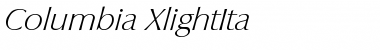 Download Columbia-XlightIta Regular Font Title Preview