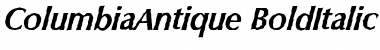 Download ColumbiaAntique BoldItalic Font Title Preview