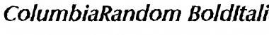 Download ColumbiaRandom BoldItalic Font Title Preview