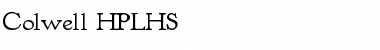 Download Colwell HPLHS Font Title Preview