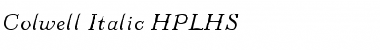 Download Colwell Italic HPLHS Font Title Preview