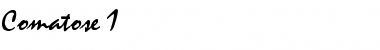 Download Comatose 1 Regular Font Title Preview
