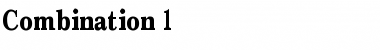 Download Combination 1 Regular Font Title Preview