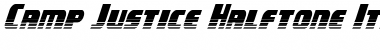 Download Camp Justice Halftone Italic Italic Font Title Preview