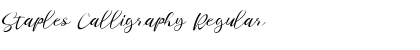 Download Staples Calligraphy Regular Font