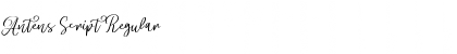 Download Antens Script Regular Font Title Preview