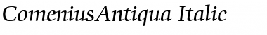 Download ComeniusAntiqua RomanItalic Font Title Preview