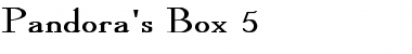 Download Pandora's Box 5 Bold Font