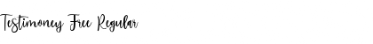 Download Testimoney Free Regular Font Title Preview