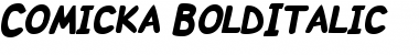 Download Comicka BoldItalic Font Title Preview
