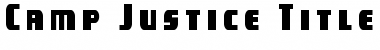 Download Camp Justice Title Regular Font Title Preview