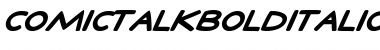 Download ComicTalkBoldItalic Regular Font Title Preview