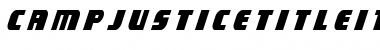 Download Camp Justice Title Italic Italic Font Title Preview