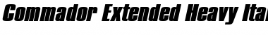 Download Commador Extended Heavy Italic Font Title Preview