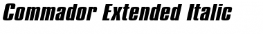 Download Commador Extended Italic Font Title Preview