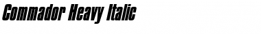 Download Commador Heavy Italic Font Title Preview