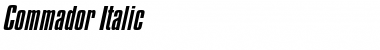 Download Commador Italic Font Title Preview