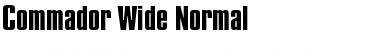 Download Commador Wide Normal Font Title Preview