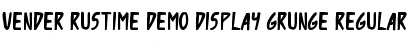Download Vender Rustime Demo Display Grunge Font