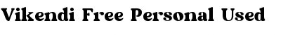 Download Vikendi Free Personal Used Font Title Preview