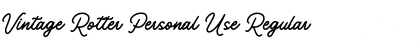 Download Vintage Rotter Personal Use Regular Font Title Preview