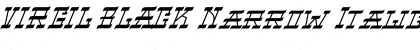 Download VIRGIL BLACK Narrow Italic Regular Font Title Preview