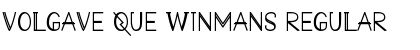 Download VOLGAVE QUE WINMANS Regular Font Title Preview
