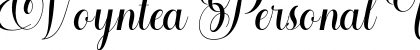Download Voyntea Personal Use Regular Font Title Preview