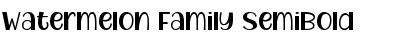 Download Watermelon Family SemiBold Font Title Preview