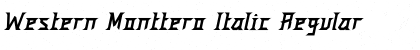 Download Western Monttero Italic Regular Font Title Preview