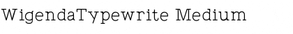 Download WigendaTypewrite Medium Font Title Preview