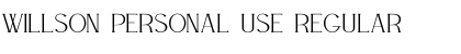 Download WILLSON Personal Use Regular Font Title Preview