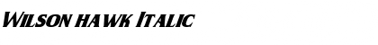 Download Wilson hawk Italic Font Title Preview