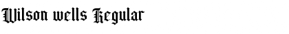 Download Wilson wells Regular Font Title Preview