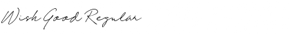 Download Wish Good Regular Font Title Preview