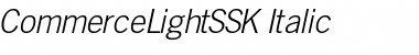 Download CommerceLightSSK Italic Font Title Preview
