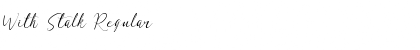 Download With Stalk Regular Font Title Preview