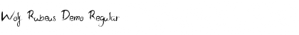 Download Wolf Rubeus Demo Regular Font Title Preview
