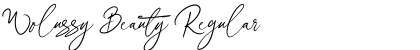 Download Wolussy Beauty Regular Font Title Preview